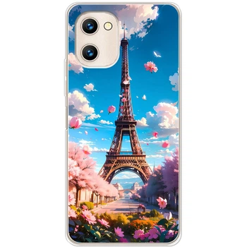Силиконовый Чехол с Картинкой для Umidigi G1 Принт (Париж, Эйфелева Башня) (56092-ysm035)
