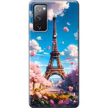 Силиконовый Чехол с Картинкой для Samsung Galaxy S20 FE (G780) Принт (Париж, Эйфелева Башня) (41035-ysm035)