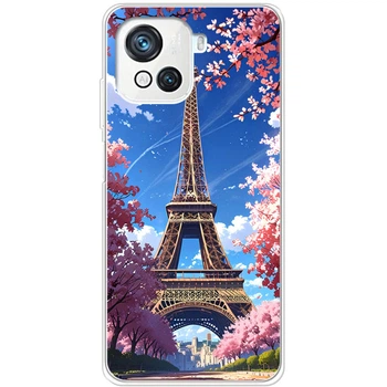 Силиконовый Чехол с Картинкой для Blackview Oscal C80 Принт (Париж, Эйфелева Башня) (48126-ysm036)
