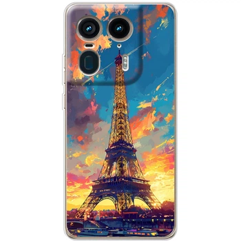 Силиконовый Чехол с Картинкой для Motorola Edge 50 Ultra Принт (Париж, Эйфелева Башня) (57660-ysm038)