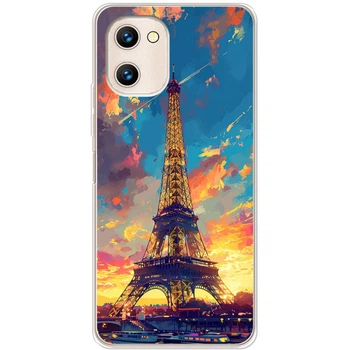 Силиконовый Чехол с Картинкой для Umidigi G1 Принт (Париж, Эйфелева Башня) (56092-ysm038)