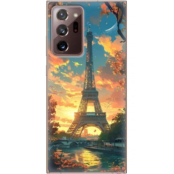 Силиконовый Чехол с Картинкой для Samsung Galaxy Note 20 Ultra (N985) Принт (Париж, Эйфелева Башня) (40573-ysm037)