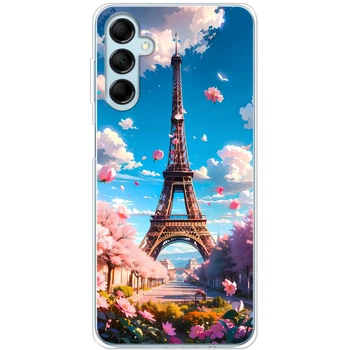 Силиконовый Чехол с Картинкой для Samsung Galaxy M15 5G (M156) Принт (Париж, Эйфелева Башня) (56552-ysm035)