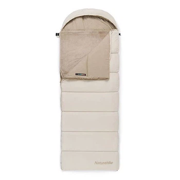 Спальный мешок Naturehike BE400 CNK2300SD021 с подогревом правый бежевый 220 см (6976507667326)