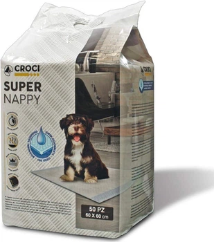 Одноразовые пеленки для щенков и собак 60*60 см Croci Super nappy 50 шт/уп