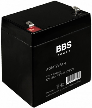 Акумулятор BBS Power AGM12V5AH AGM VRLA 12 V 5 Ah