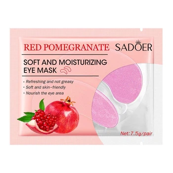 Гідрогелеві патчі для очей SADOER red pomegranate soft and moisturising eye mask з гранатом 7г