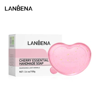 Мило ручної роботи Lanbena cherry essential з екстрактом вишні 100г