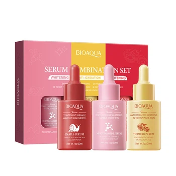 Набір сироваток BIOAQUA Serum Combination Set з муцином равлики, нікотинамідом, куркумою 3шт*30мл
