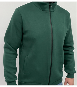 Кофта на замку зі стійкою великих розмірів - HECTOR - 30504 - 2XL - Зелений