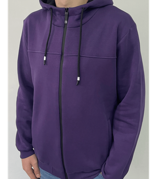 Батальная теплая кофта на молнии - HECTOR - 30508 - 4XL - Фиолетовый