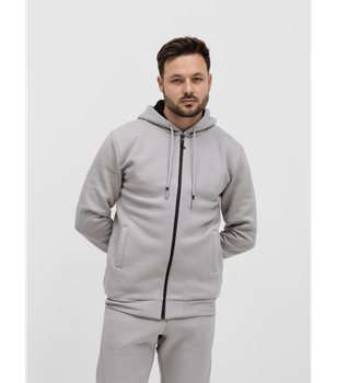Батальна чоловіча тепла кофта - HECTOR - 30505 - 2XL - Світло-сірий