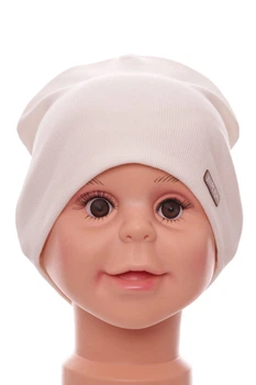 Шапка в двойной рубчик для девочки H&M Kids молочная 5л+ (51036)