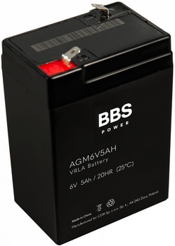 Акумулятор BBS Power AGM6V5AH AGM VRLA 6 V 5 Ah