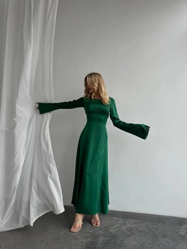 Шелковое платье JadFashion S/M зеленый 43285495