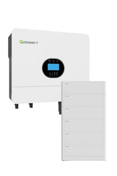 Комплект автономного энергоснабжения Growatt 6 кВт / SPF 6000 ES Plus + Growatt ARK LV / 7.68 kWh / низковольтный (SPF6kWh-ARK LV7.68kWh)
