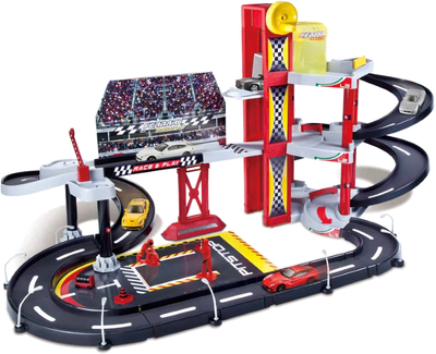 Zestaw do gry tor wyścigowy Bburago Ferrari Racing Garage 1:43 (4893993301973)