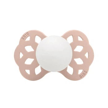 Пустушка BIBS симетрична Infinity Silicone Symmetrical size 1 (0-6 m), Blush GLOW
