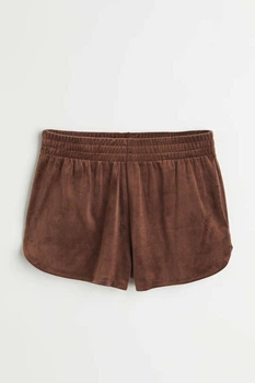 Шорты велюровые H&M 271006407 XL Коричневый