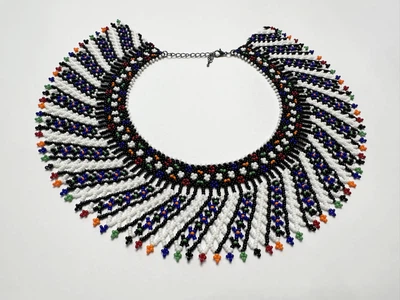Традиционная украинская силянка из чешского бисера HatynkaUA Necklace 36 см Разноцветный (SUN999_56)