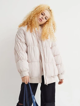 Бомбер женский H&M 061017129_beige XXS Светло-бежевый (KOZ6666000332264)