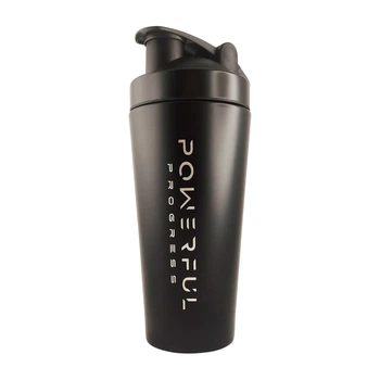 Спортивный шейкер Powerful Progress Metall Shaker With Metall Ball (739 мл, black)