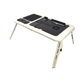 Столик-подставка для ноутбука E-table LD09 активное охлаждение белый с черным.