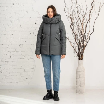 Пуховик жіночий зимовий UF-Fashion Герда -RF 46 оливковий
