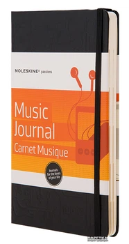 Записна книжка Moleskine Passion Музика 13 х 21 см 240 сторінок в лінійку Чорна (9788862933209)