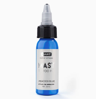 Чорнило для татуювання Mast Tattoo Ink PEACOCK BLUE, 30 мл
