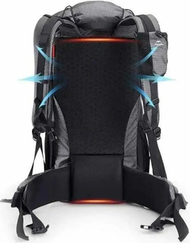 Рюкзак Naturehike Rock NH20BB113 40+5L ц:black