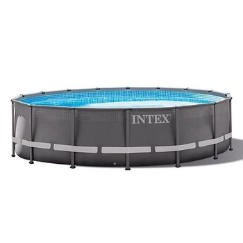 Каркасний басейн Intex 26330 (549х132 см) із насосом Ultra Frame Сірий