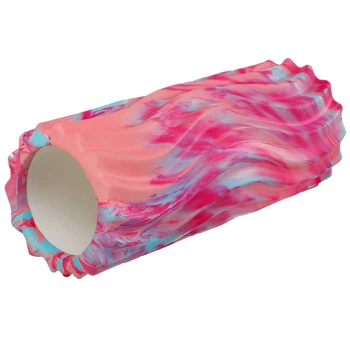 Роллер массажный для рук и ног мфр ролик Zelart Roller 0041 размер 33см Pink-Blue