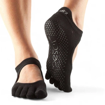 Носки для йоги ToeSox Full Toe Bellarina Black, TS-812035025817-L