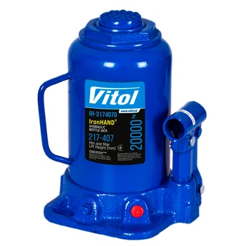 Домкрат гідравлічний телескоп Vitol IH-317407D 20т [217-407]