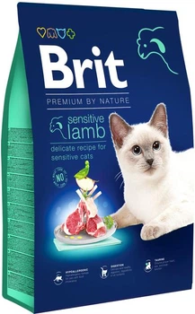 Сухий корм для котів із чутливим травленням Brit Premium by Nature Cat Sensitive з ягням 8 кг (171873)