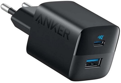 Блок живлення - зарядний пристрій ANKER PowerPort 323 PowerIQ 2 порти Type-C чорне