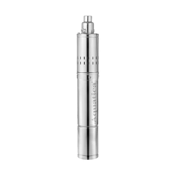 Насос скважинный шнековый Aquatica 4QGDM1.8-50-0.5 0.5кВт H 107(34)м Q 40(30)л/мин Ø96мм 10м кабеля (778212)