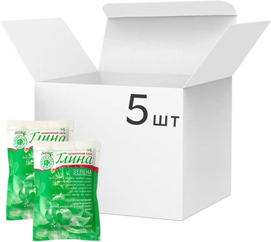 Упаковка глини Golden Pharm Зеленої косметичної 60 г х 5 шт. (46204883138849)
