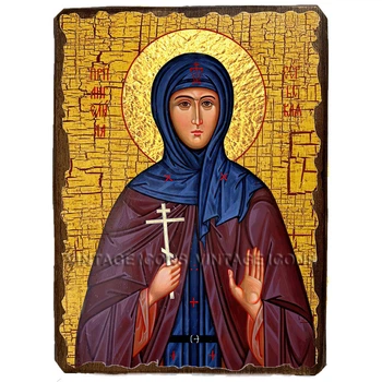 Икона Ангелина Сербская ,икона на дереве 130х170 мм (3454-1)