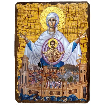 Икона Влахернская Божией матери ,икона на дереве 300х400 мм (3483-4)