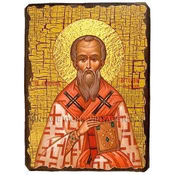 Ікона Артемій Солунський святитель єпископ ,ікона на дереві 130х170 мм (3674-1)