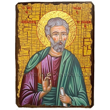Икона Иуда Иаковлев (Фаддей) Святой Апостол ,икона на дереве 130х170 мм (3520-1)