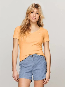 Футболка хлопковая женская Tommy Hilfiger 823752929 L Оранжевая (1159814022)