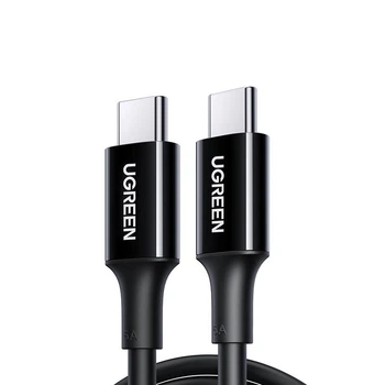 Кабель UGREEN US300 USB-C to USB-C 100W 5A QC4.0 PD3.0 1m Black (80371)
