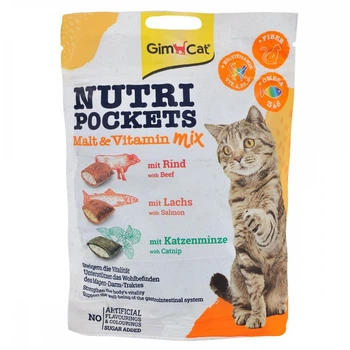 Витаминное лакомство для кошек "мультивитамин микс" GimCat Nutri Pockets 150 г