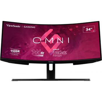Монитор игровой 34" ЖК ViewSonic VX3418-2KPC VA/3440х1440 безрамочный/изогнутый экран Черный