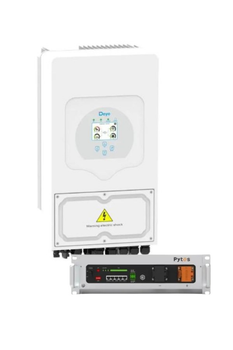 Комплект автономного энергоснабжения Deye 6 кВт + Pytes V5 5.12 кВтч / SUN-6K-SG03LP1-EU + Pytes V5 / низковольтный (Deye6kW_Pytes5.12kWh)