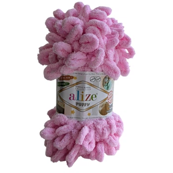 Пряжа Alize Puffy №185 розовый, для вязания руками