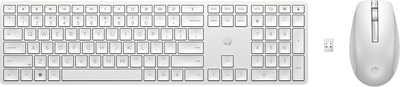 Zestaw bezprzewodowy klawiatura i mysz HP 650 Wireless Keyboard and Mouse Combo White (4R016AA#ABB)